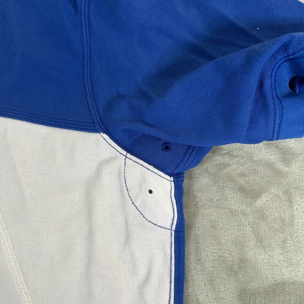 Polo Ralph Lauren nautical rugby blue white polo shirt with crest logo - Picture 11 of 15